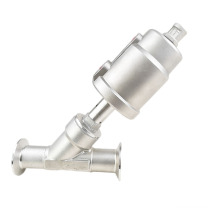 2/2 Way sanitary Tri-clamp Connection Stainless Steel food grade Y piston Pneumatic Angle Seat Valve